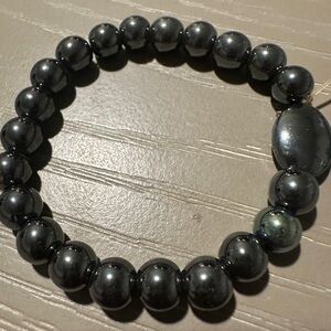 Elegant Black Hematite Beaded Bracelet